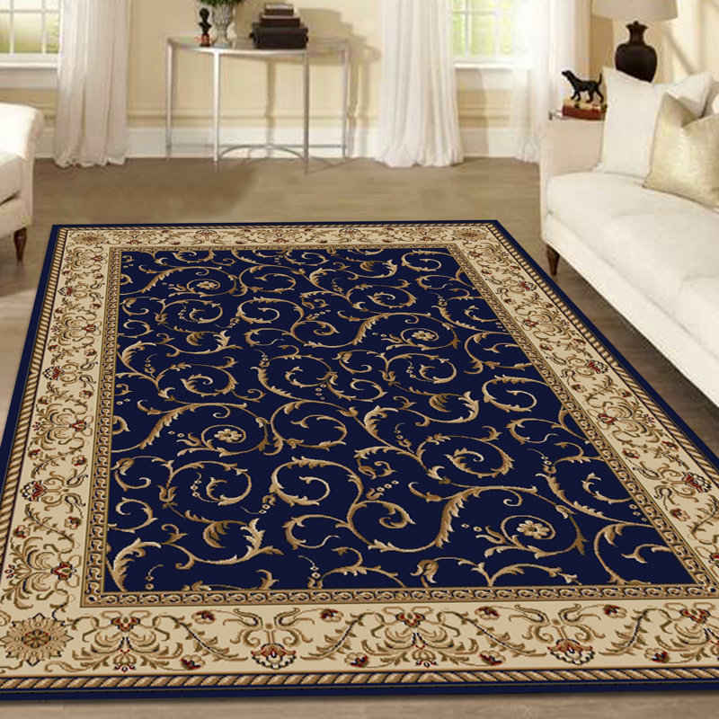 Astoria Grand Weisgerber Oriental Navy/Beige Area Rug & Reviews Wayfair